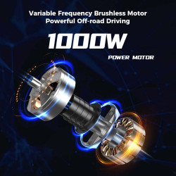 ISCOOTER iX6 - Trottinette électrique 1000W 48V 17.5AH