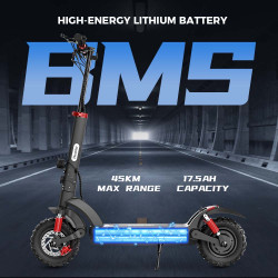 ISCOOTER iX6 - Trottinette électrique 1000W 48V 17.5AH