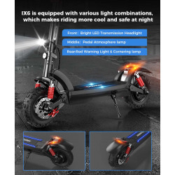 ISCOOTER iX6 - Trottinette électrique 1000W 48V 17.5AH