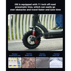 ISCOOTER iX6 - Trottinette électrique 1000W 48V 17.5AH