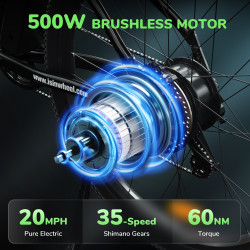 ISINWHEEL M10 - Vélo à assistance électrique 250W 36V 10.4AH