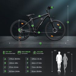 ISINWHEEL M10 - Vélo à assistance électrique 250W 36V 10.4AH