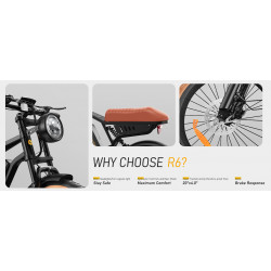 ISINWHEEL R6 - Vélo à assistance électrique 250W (+900W) 48V 13AH