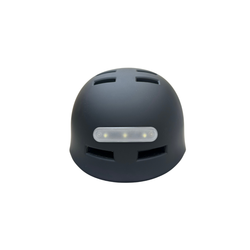 Casque vélo/skate/trottinette feu avant et arrière Noir