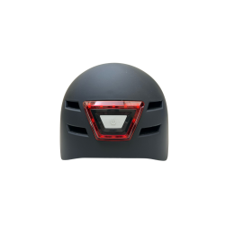 Casque vélo/skate/trottinette feu avant et arrière Noir