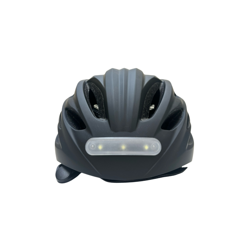 Casque vélo/skate feu avant et arrière Noir