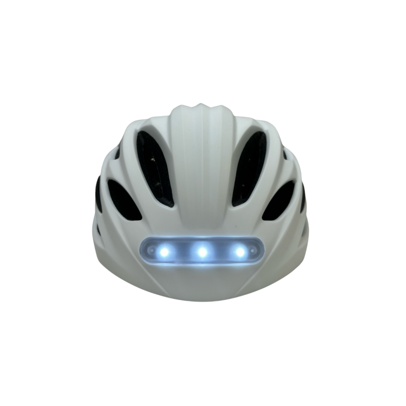 Casque vélo/skate feu avant et arrière Blanc
