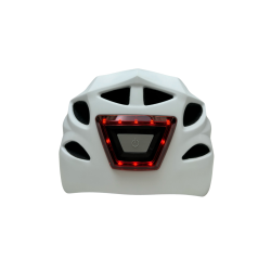 Casque vélo/skate feu avant et arrière Blanc