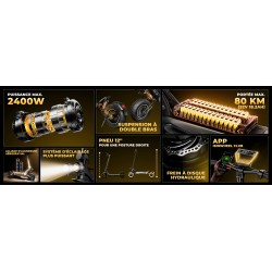 ISINWHEEL GT4 - Trottinette électrique 2*1500W 52V 20AH