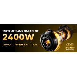 ISINWHEEL GT4 - Trottinette électrique 2*1500W 52V 20AH