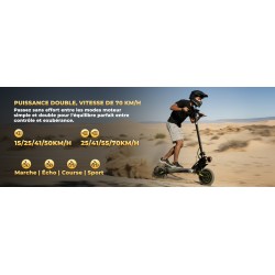 ISINWHEEL GT4 - Trottinette électrique 2*1500W 52V 20AH