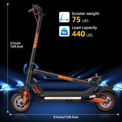 CUNFON RZ1000 - Trottinette électrique 1200W*2 48V 24AH