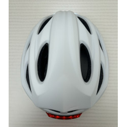 Casque vélo/skate feu avant et arrière Blanc