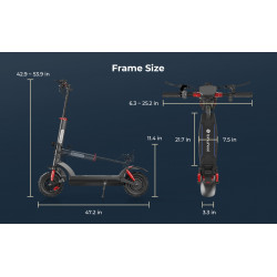 ISINWHEEL GT1 - Trottinette électrique 800W 48V 10AH