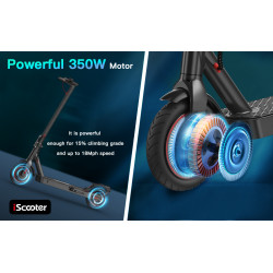 ISCOOTER i9 - Trottinette électrique 350W 36V 7.5AH